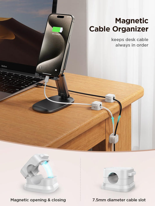 Magnetic Cable Clips | Self-Adhesive Desk Cord Holders