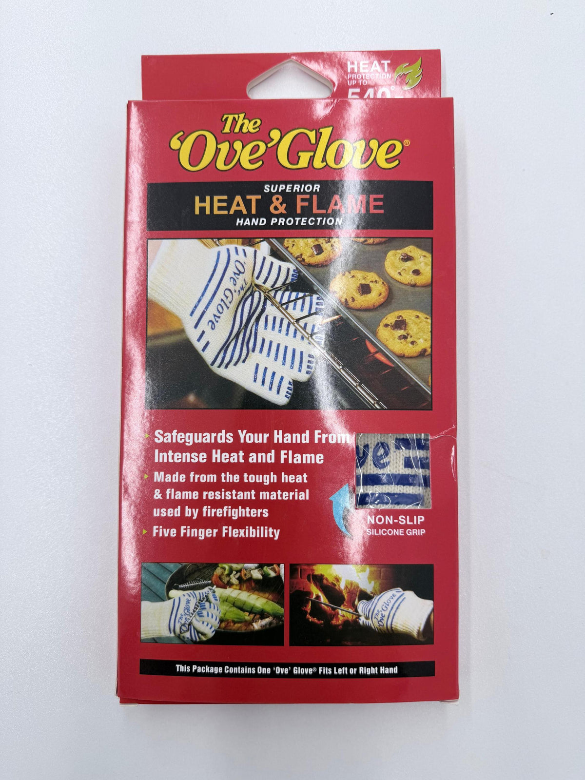 Heat Resistant Oven Gloves | 5-Finger Grip Mitts, Pair